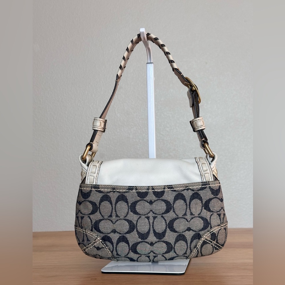 Coach Bleeker Denim Shoulder Bag - Picture 11 of 14